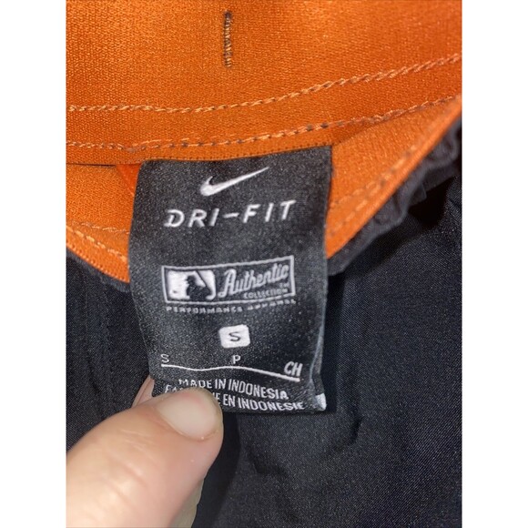 Nike MLB baseball San Francisco Giants shorts Men Small Black Orange Athletic - Picture 9 of 9